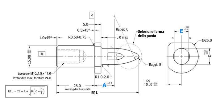 [NAAMS] Locating Pin APE Small Head:Immagine relativa